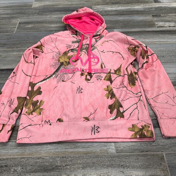 Realtree Girls 8-10 Pink Camo Hunting Warm Sweatshirt Soft Hoodie Front Pocket - Picture 4 of 7